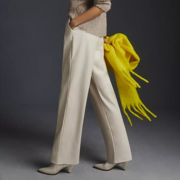 MOTHER 31 High-Waisted Tunnel Vision Pleated Prep Pants Faux Leather Pants NWT - Picture 4 of 6